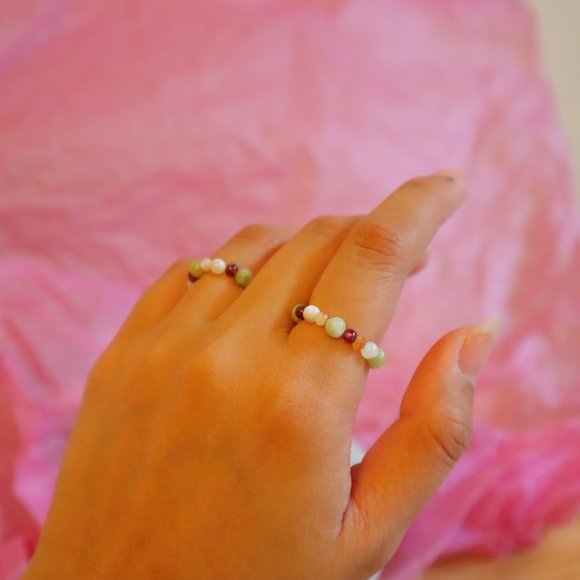 Mixed Stone Beaded Ring - Picture 9 of 12